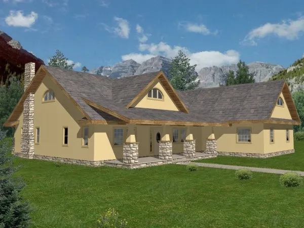 Full Rendering for House Plan #454202