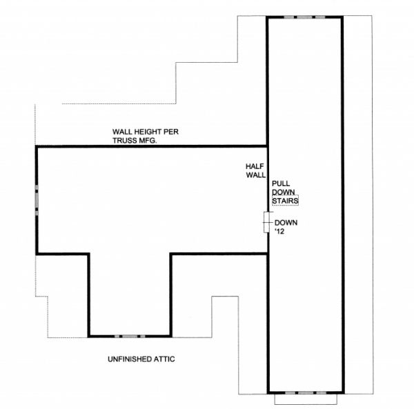 Attic Plan for House Plan #454202