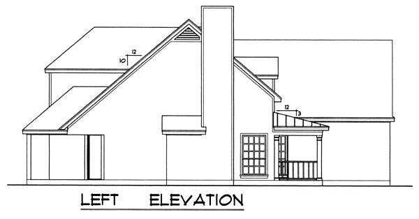 Left Elevation for House Plan #449802
