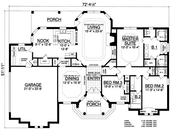 Main Floor Plan for House Plan #449412