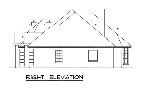 Right Elevation for House Plan #449412