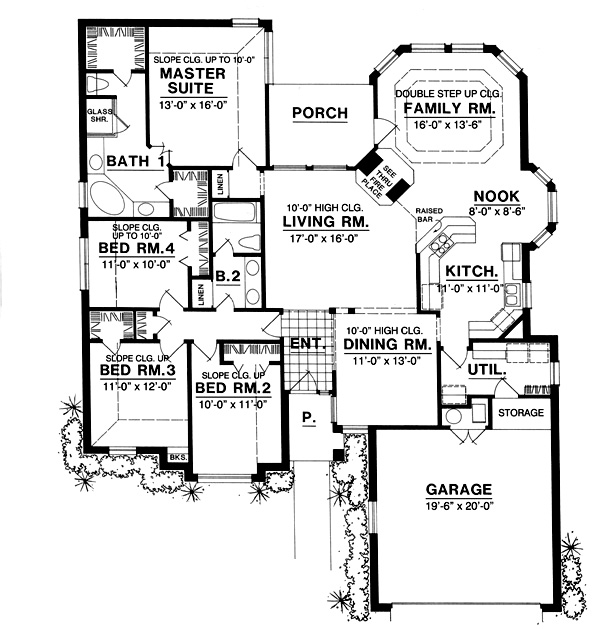 Main Floor Plan for House Plan #445912