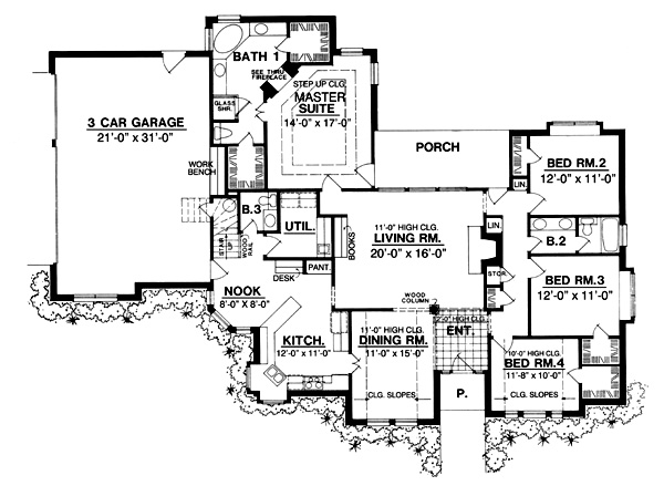 Main Floor Plan for House Plan #440422