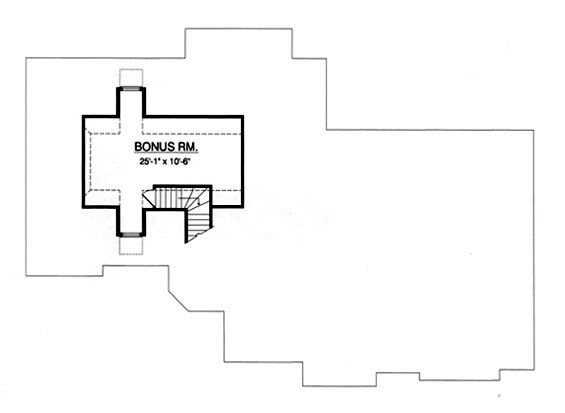 Second Floor Plan for House Plan #446132