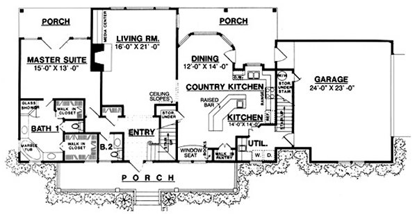 Main Floor Plan for House Plan #440332
