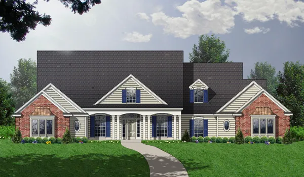 Full Rendering for House Plan #443462