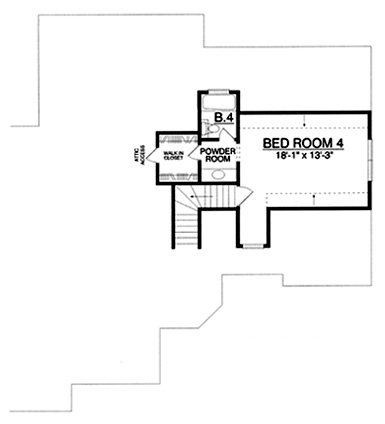 Second Floor Plan for House Plan #448962