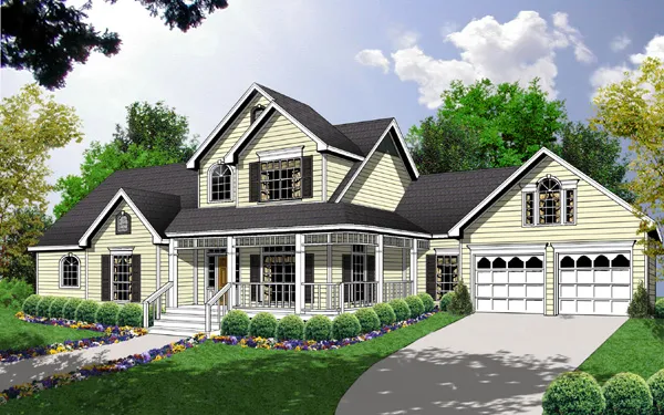 Full Rendering for House Plan #444072