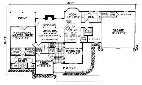 Main Floor Plan for House Plan #444072