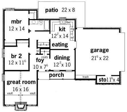Main Floor Plan for House Plan #403011