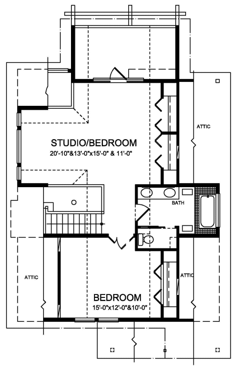 Second Floor Plan for House Plan #261471