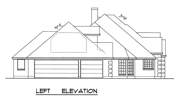 Left Elevation for House Plan #440272