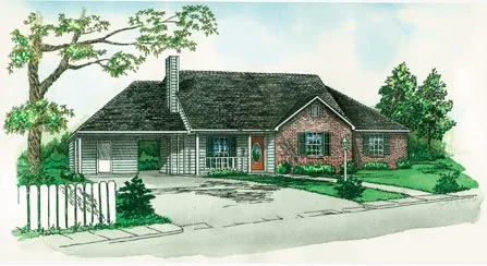 Full Rendering for House Plan #406011