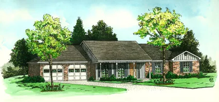 Full Rendering for House Plan #402021