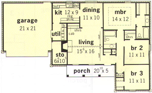 Main Floor Plan for House Plan #402121