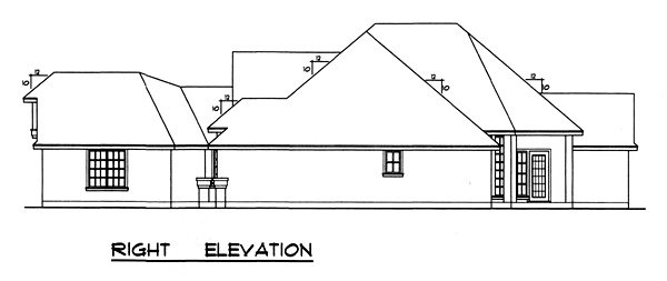 Right Elevation for House Plan #448091