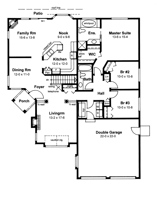 Main Floor Plan for House Plan #202025