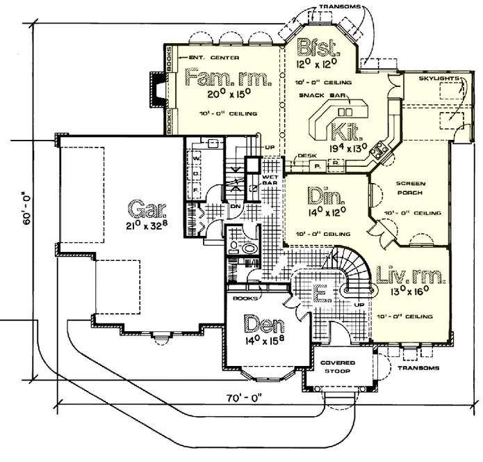 Main Floor Plan for House Plan #152332
