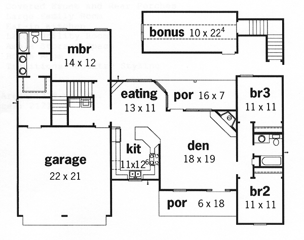 Main Floor Plan for House Plan #403131