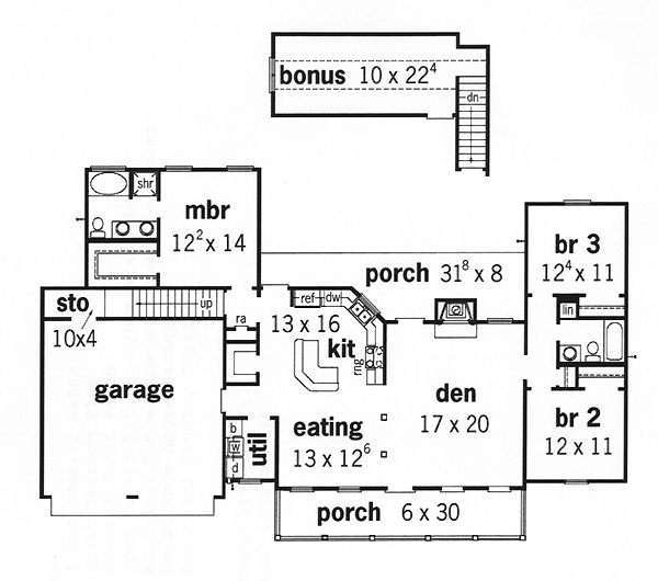 Main Floor Plan for House Plan #406041