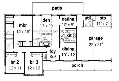 Main Floor Plan for House Plan #401051