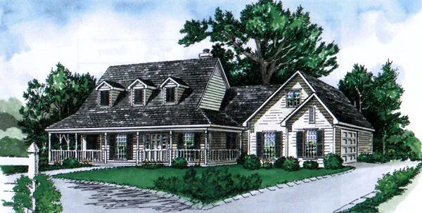Full Rendering for House Plan #409051