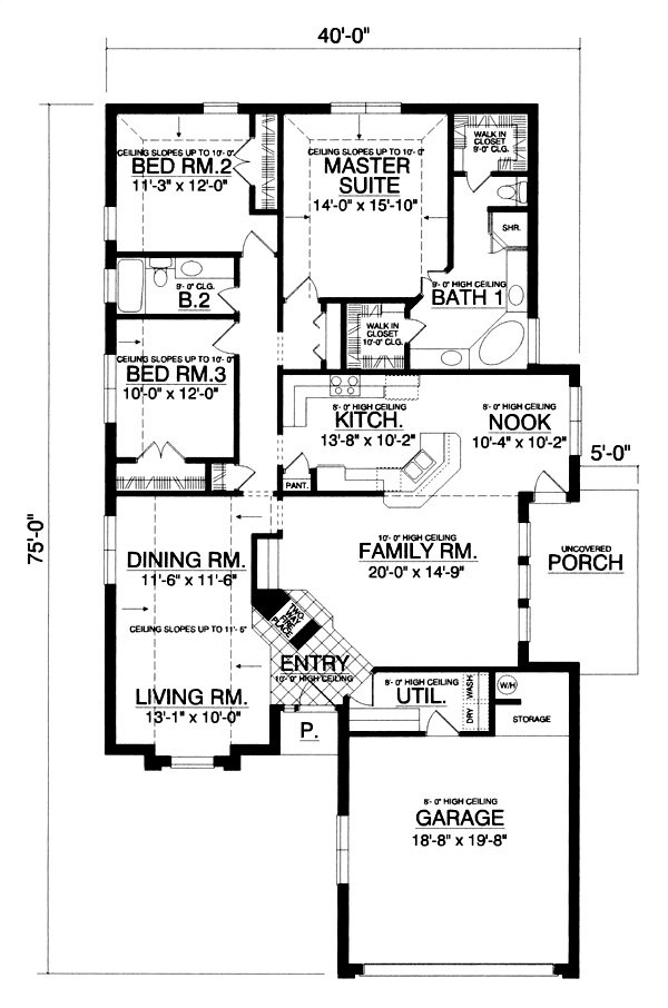 Main Floor Plan for House Plan #442013