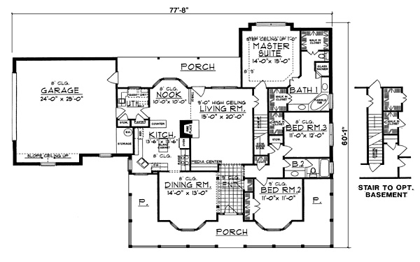 Main Floor Plan for House Plan #443402