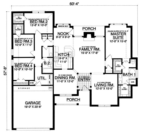 Main Floor Plan for House Plan #446402