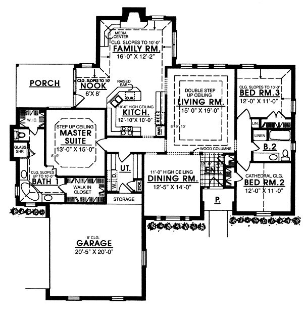 Main Floor Plan for House Plan #440502