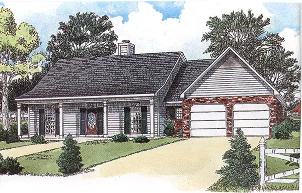 Full Rendering for House Plan #4020116