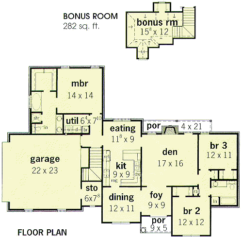 Main Floor Plan for House Plan #400241