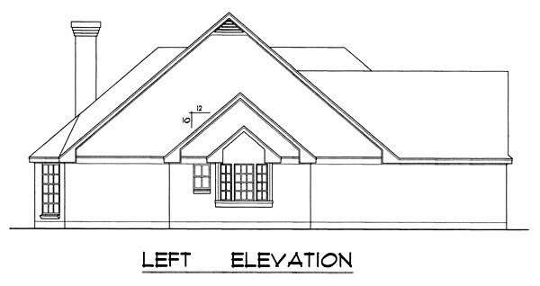 Left Elevation for House Plan #440212