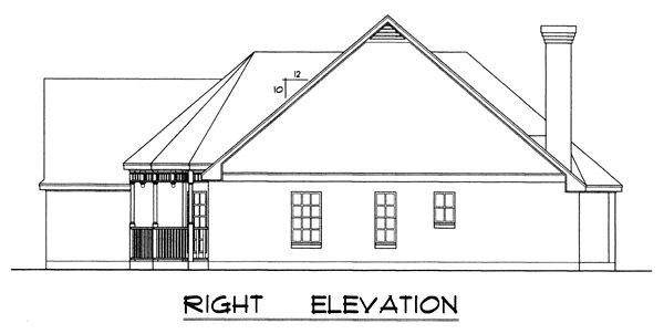 Right Elevation for House Plan #440212