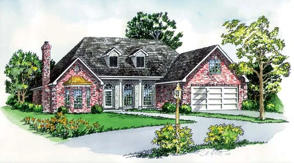 Full Rendering for House Plan #407161