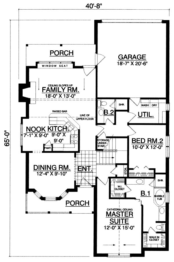 Main Floor Plan for House Plan #446422