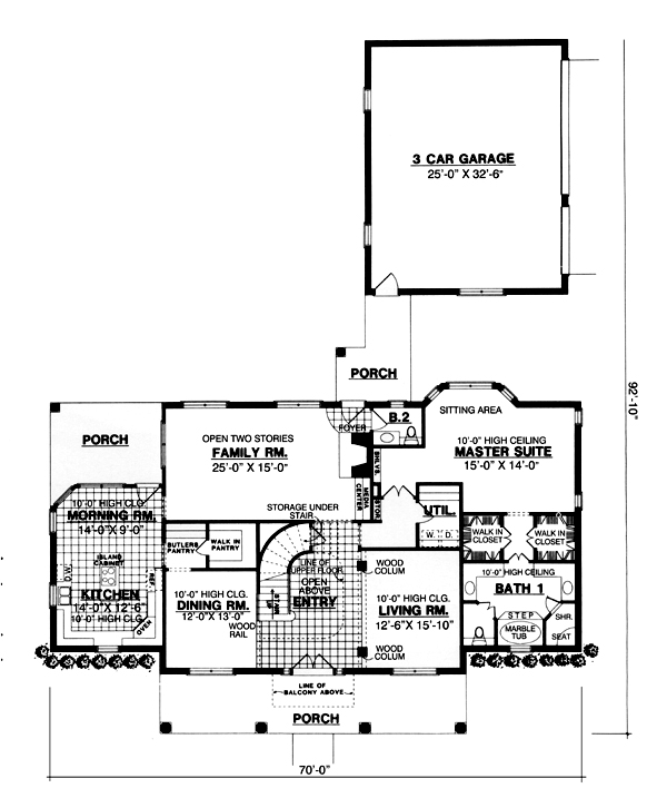 Main Floor Plan for House Plan #446623