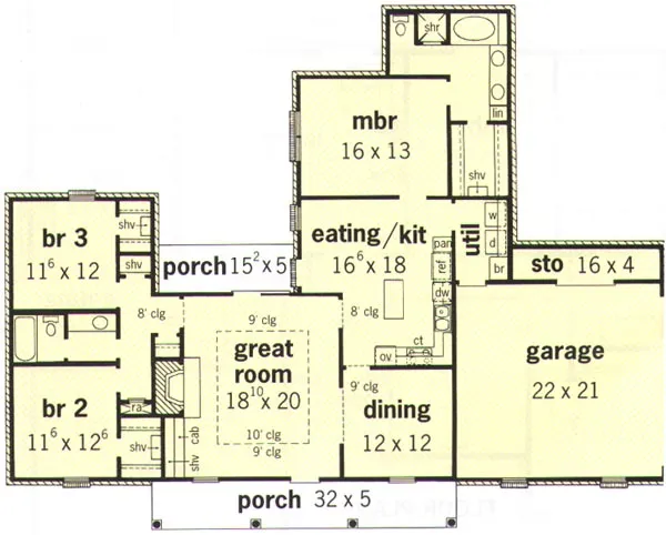 Main Floor Plan for House Plan #408071