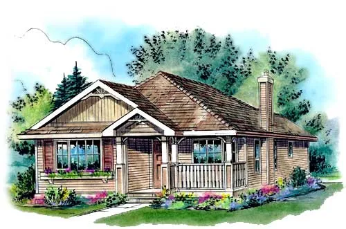 Full Rendering for House Plan #130244