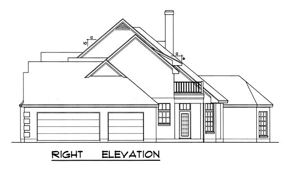 Right Elevation for House Plan #444772