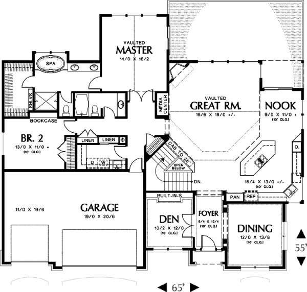Main Floor Plan for House Plan #320231
