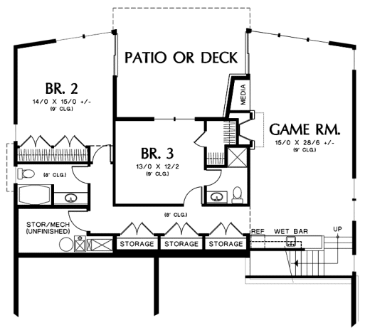 Basement Plan for House Plan #320331