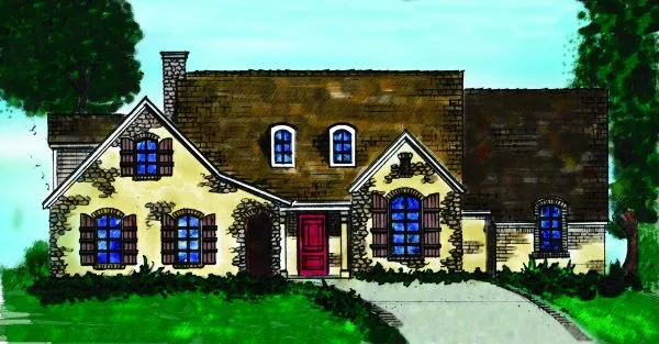 Full Rendering for House Plan #471000