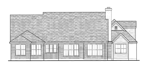 Rear Elevation for House Plan #471000