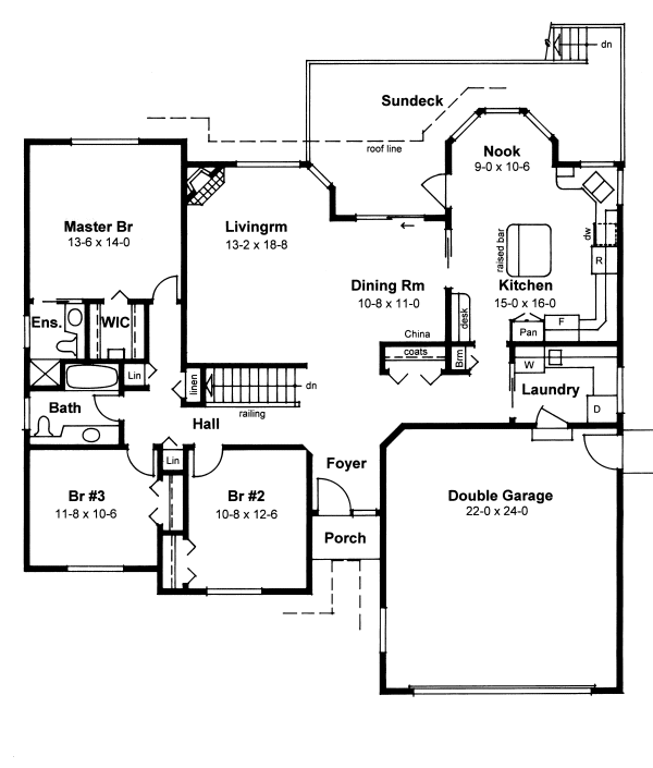 Main Floor Plan for House Plan #202021