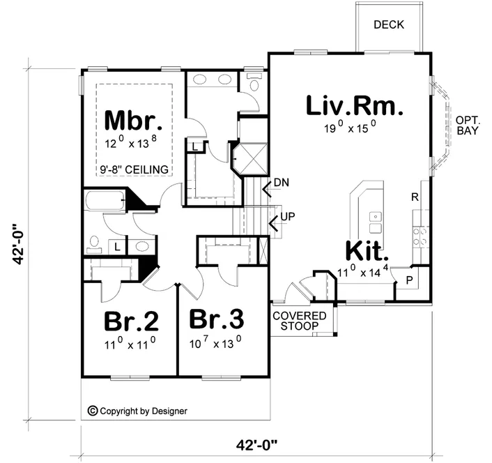 Main Floor Plan for House Plan #156871