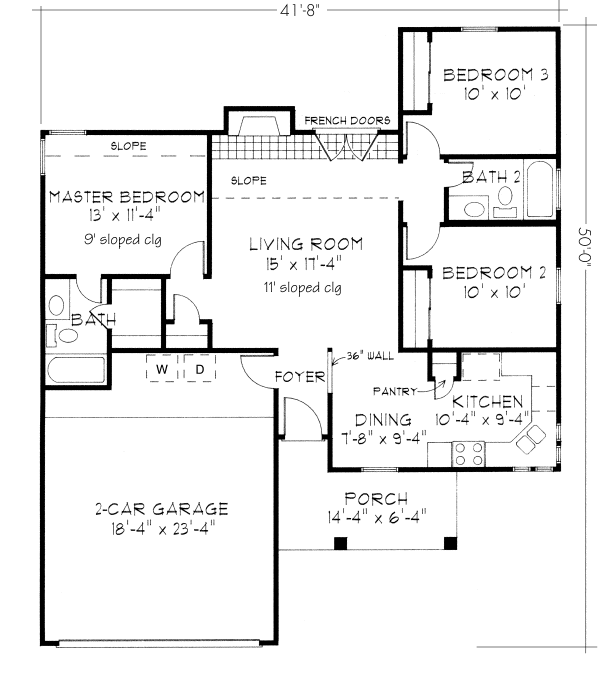 Main Floor Plan for House Plan #472200