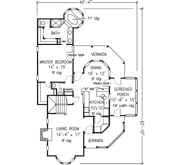 Main Floor Plan for House Plan #473700