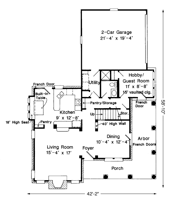 Main Floor Plan for House Plan #475700
