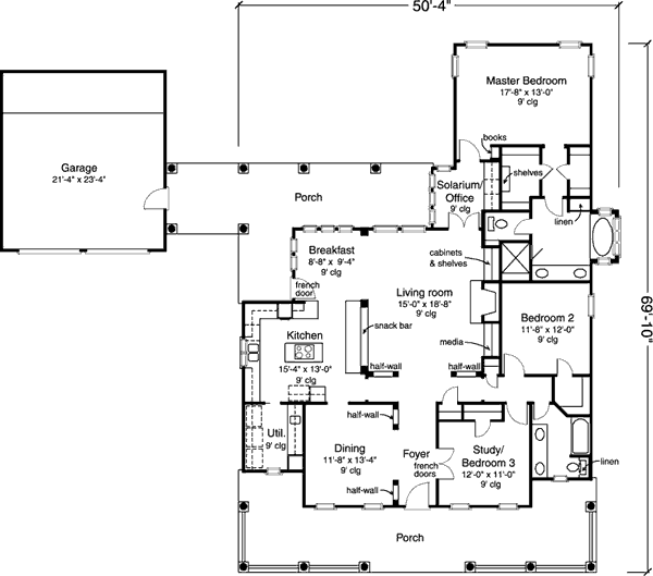 Main Floor Plan for House Plan #477700
